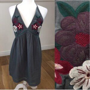 Anthropologie Storia Embroidered Dress 100% Cotton